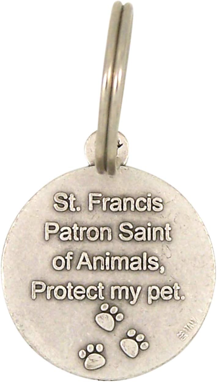 Needzo Silver Tone Base Metal Catholic Saint Francis of Assisi Patron
