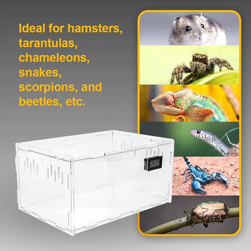 BETAZOOER Large Acrylic Reptile Terrarium Breeding Tank