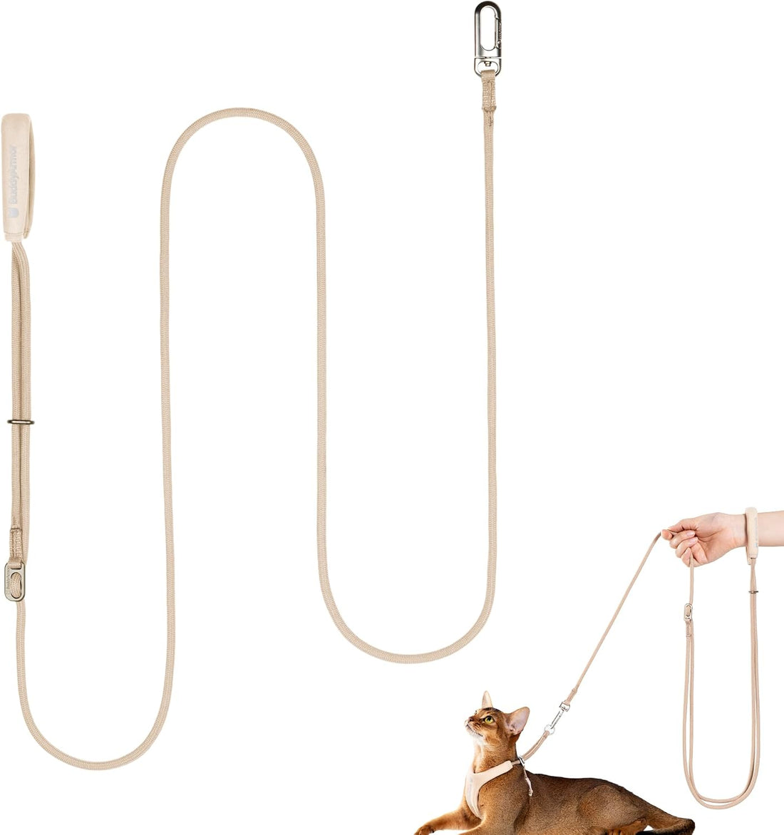 Hands Free Cat Leash Lightweight Adjustable Padded Handle