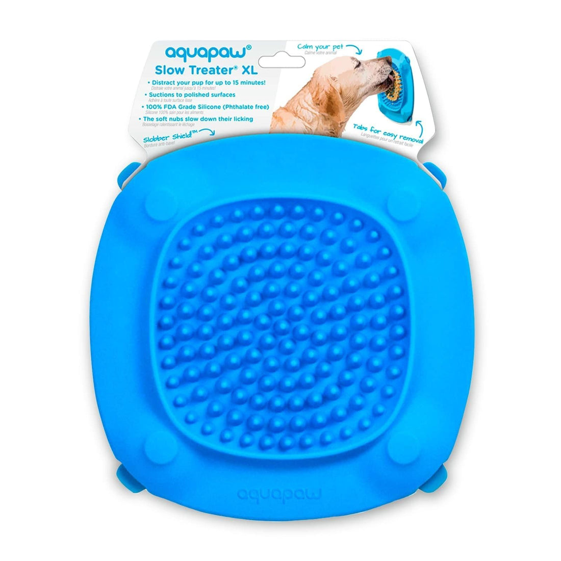 Aquapaw Lick Mat for Dogs with Suction Cups - XL, Blue, 1-Pack