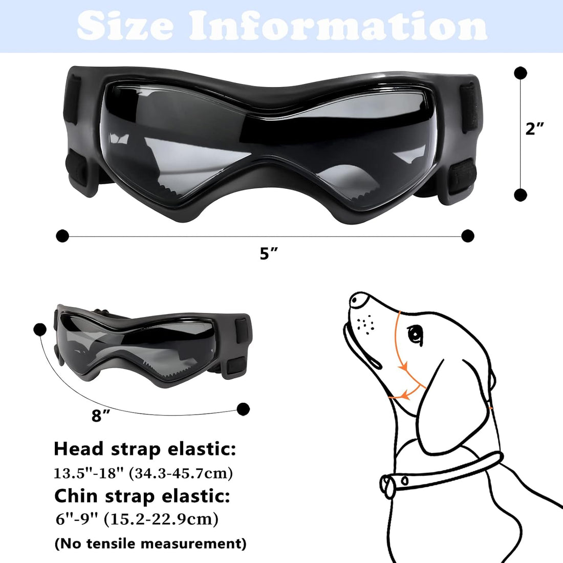 QUMY Dog Goggles Small Medium Breed Dog Sunglasses UV Protection