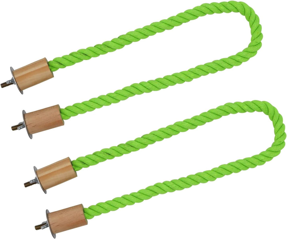 2 Pack Bird Hemp Rope Perch Swing, Bird Cage Stand Pole Accessories