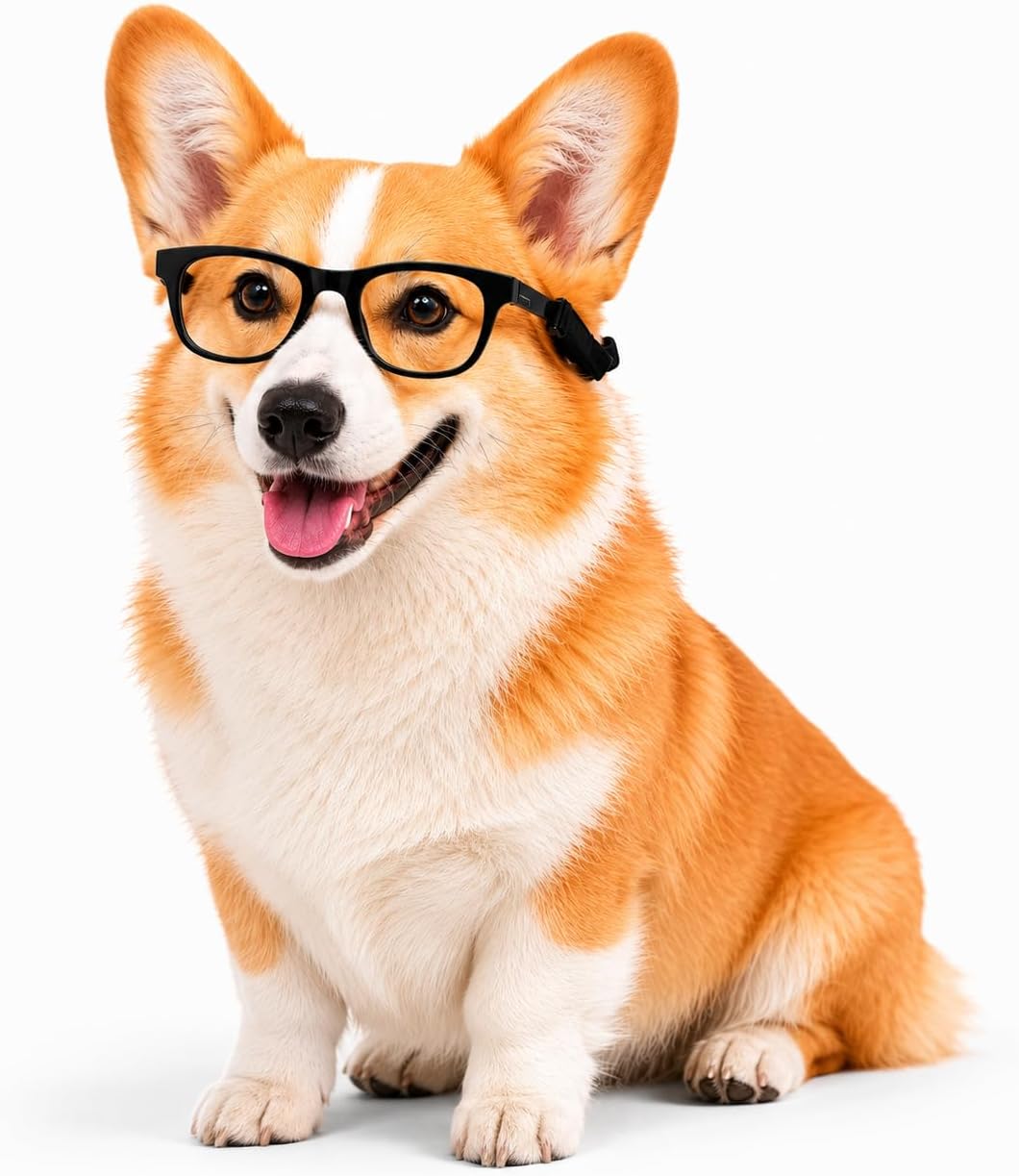 G003 Dog Pet Retro Glasses Hipster Nerd Costume Clear Lens Sunglasses
