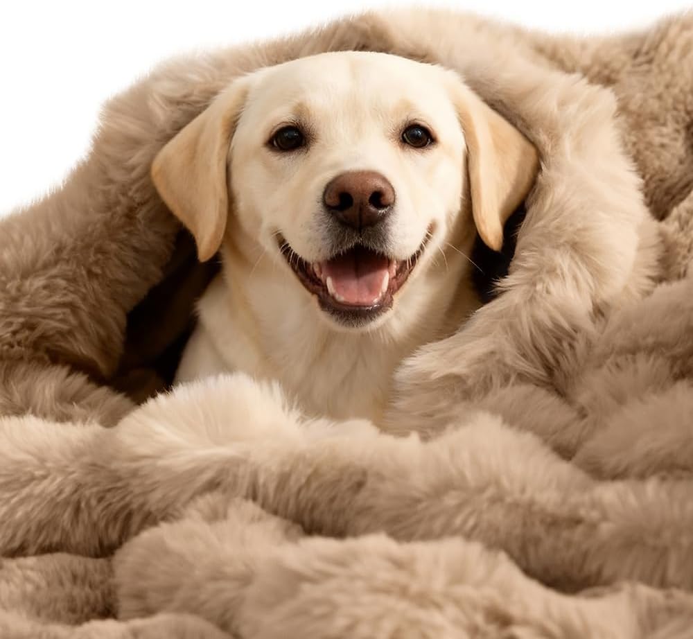 SOMAHE Soft Faux Fur Cat Blanket, Washable, Small 22x18