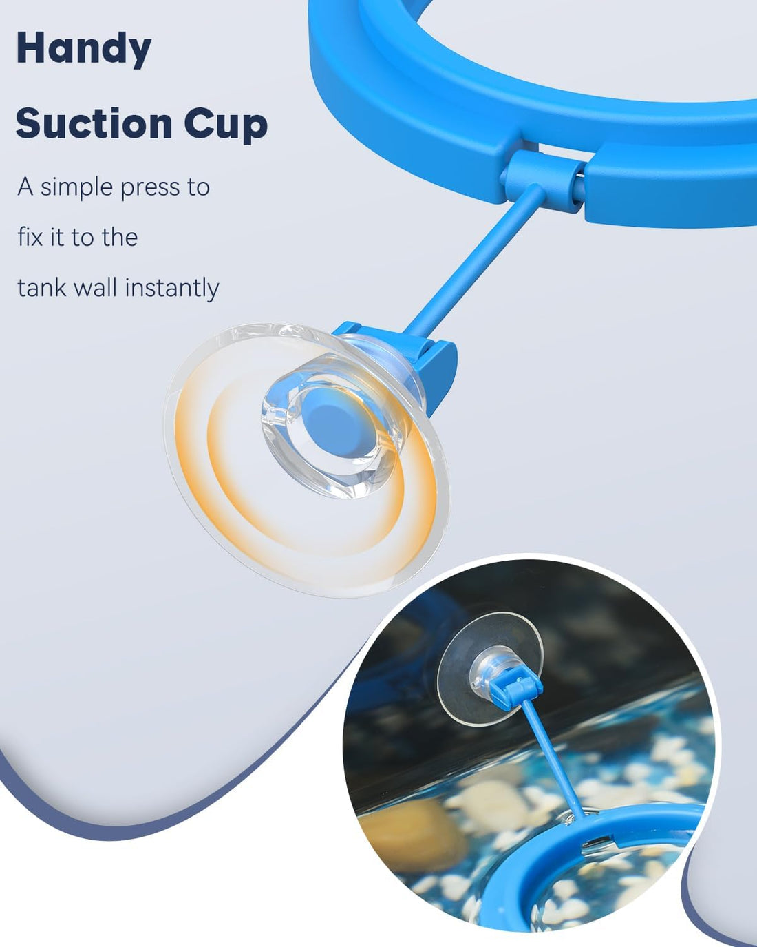 Pawfly Fish Feeding Ring for Aquarium, Feeding Ring with Suction Cup