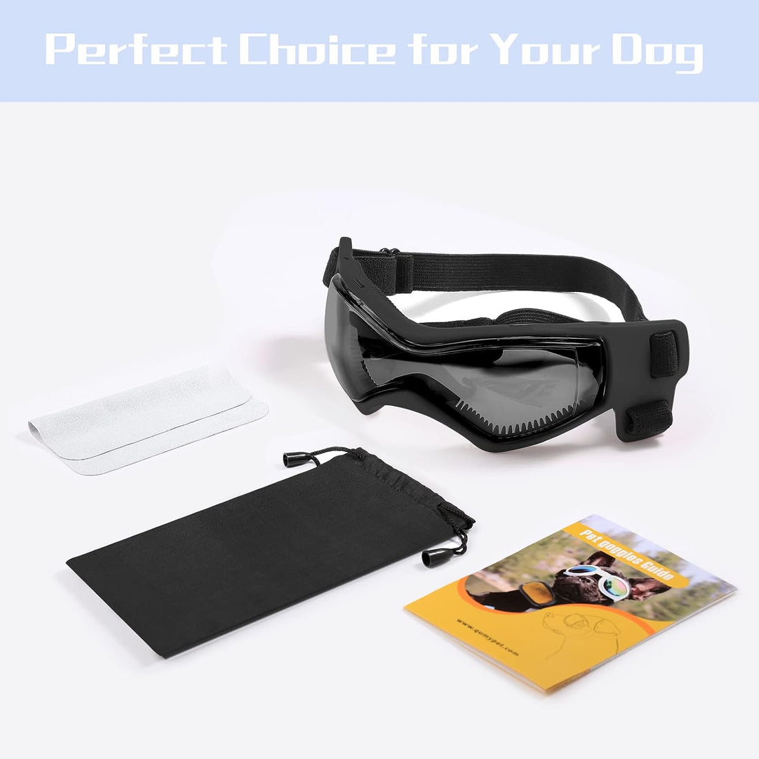 QUMY Dog Goggles Small Medium Breed Dog Sunglasses UV Protection