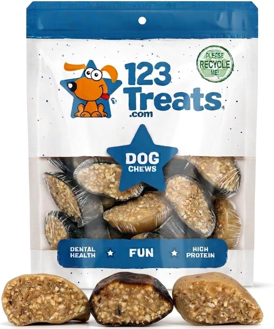 123 Treats Filled Cow Hooves for Dogs