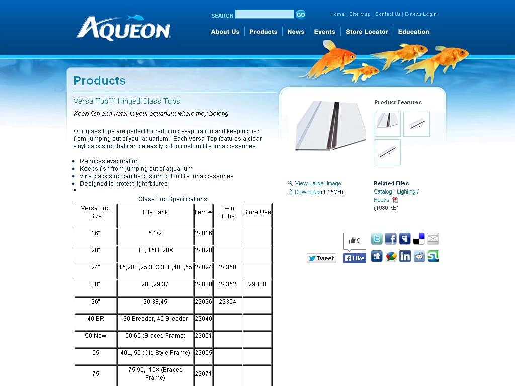 All Glass Aquarium AAG29016 Versa Top, 16-Inch