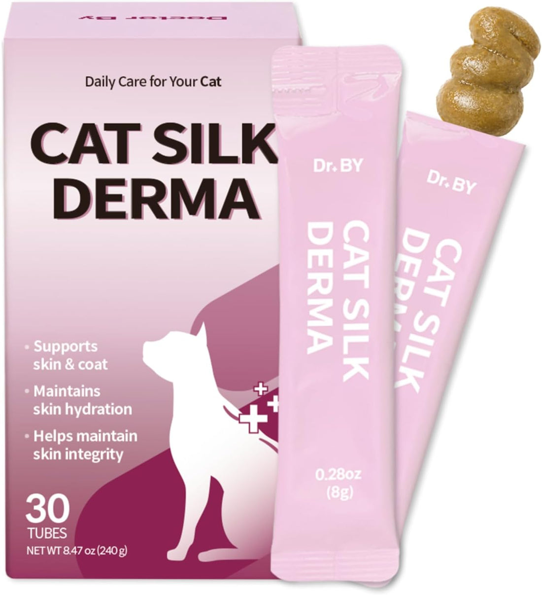 Doctor By Cat Silk Derma Skin and Coat Supplement for Cats Itch Skin
