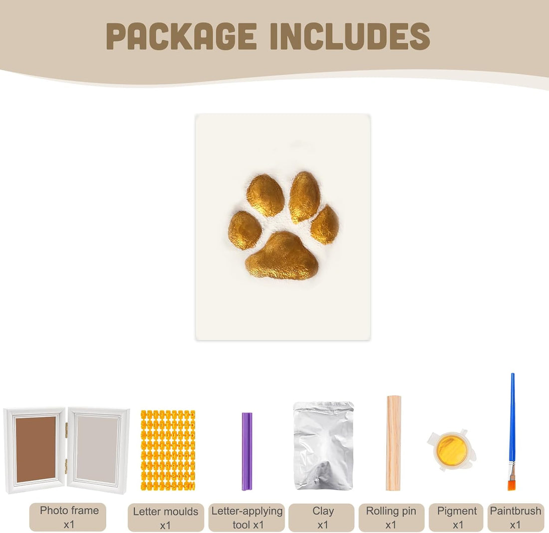 Avont Paw Print Kit, Pet Memorial Keepsake with Frame