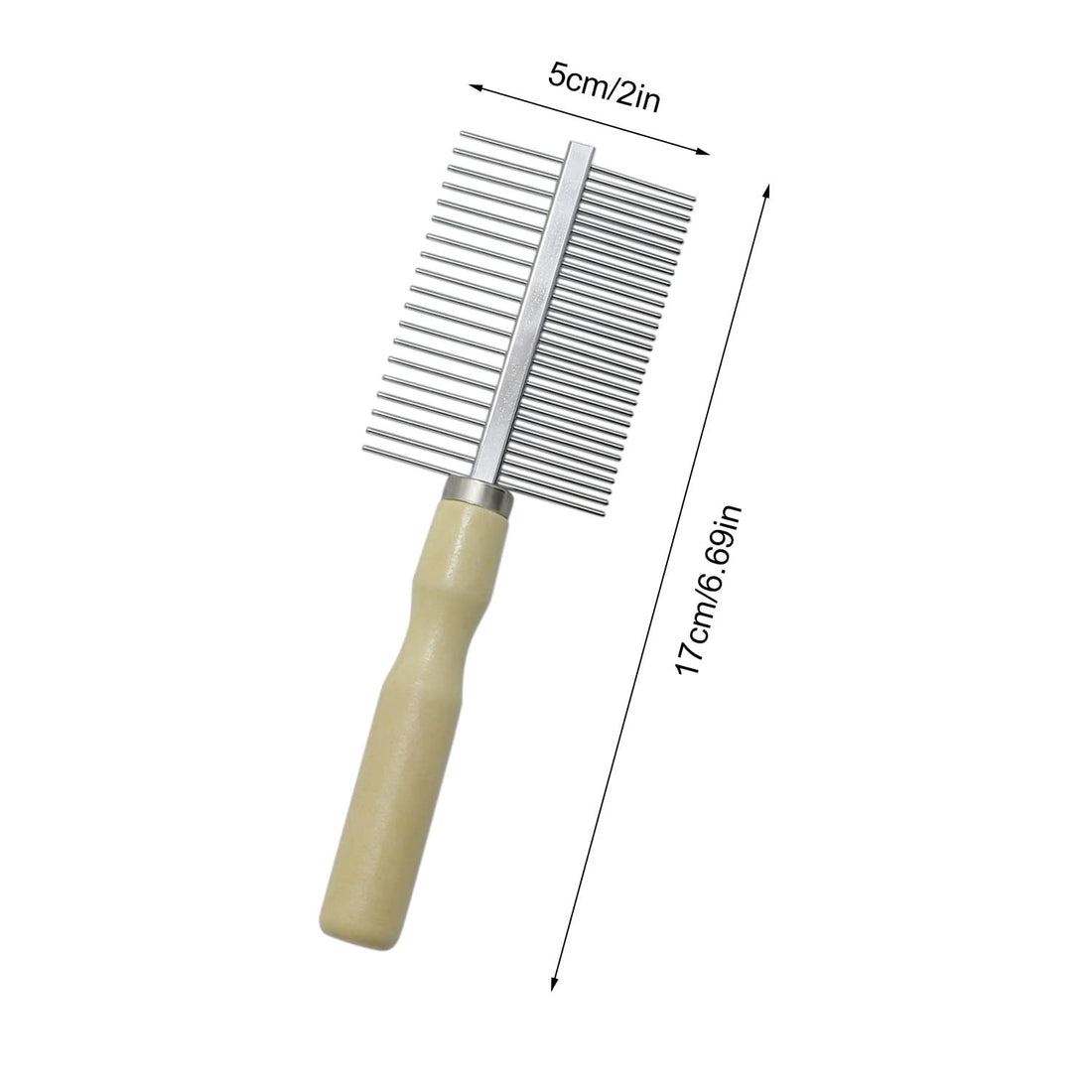 Wooden Handle Grooming Comb for Dogs & Cats