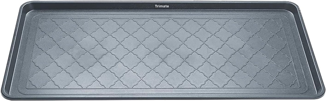 Boot Tray Black, 40x20 in - Waterproof Shoe Mat, Recycled Material