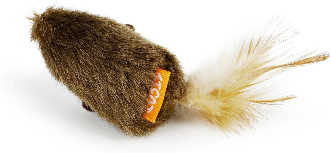 TTcat 2Pcs Silvervine Feather Mice for Cats and Kittens,Interactive