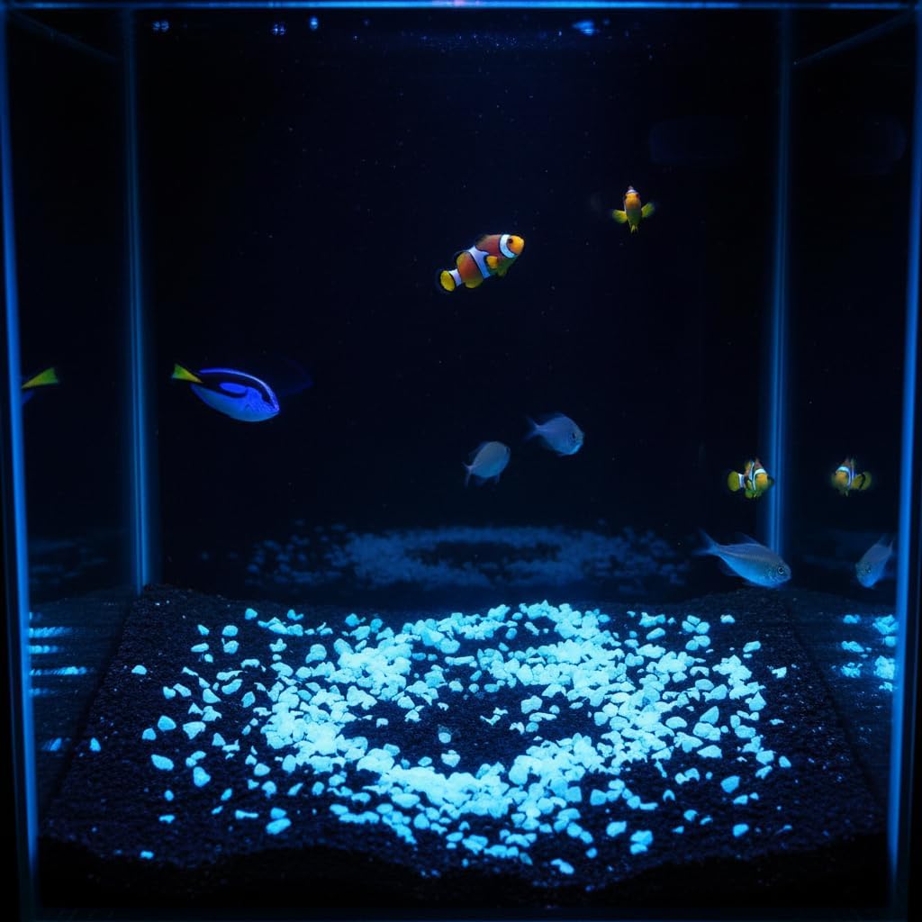 Shiny Stone Glow in The Dark Aquarium Gravel Sand