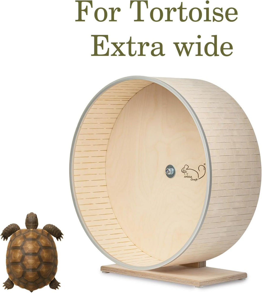 Exercise Wheel for Tortoises, Extra-Wide 15 cm Running Surface