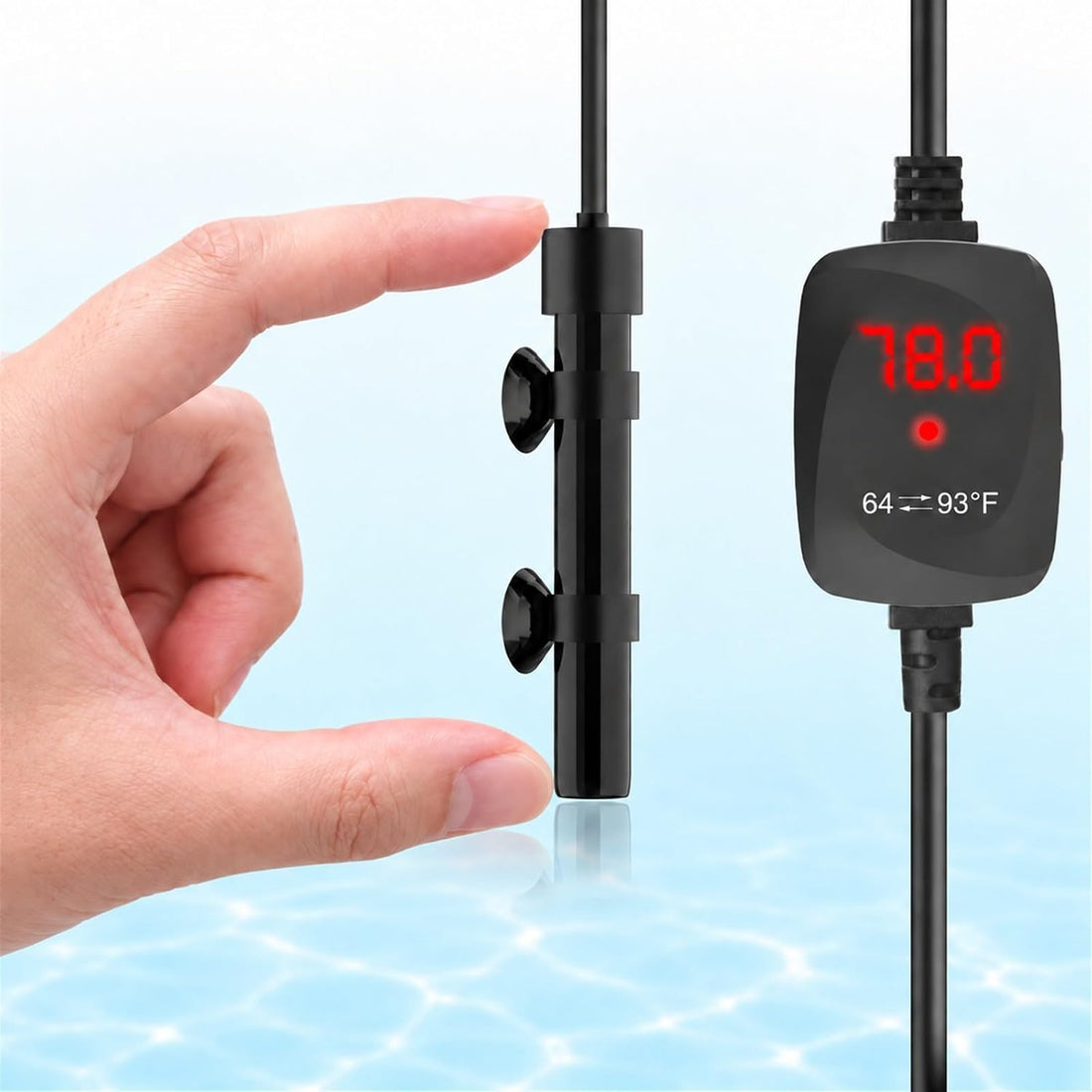Thumb-Sized 15W Super Mini Aquarium Betta Heater with Digital Display