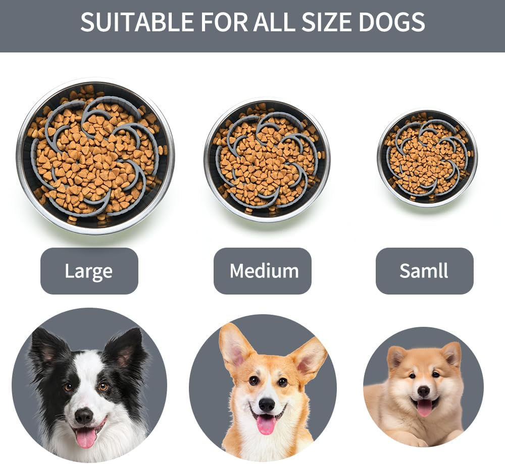 Slow Feeder Dog Bowls Insert,Third Generation upgradedSuper Firm