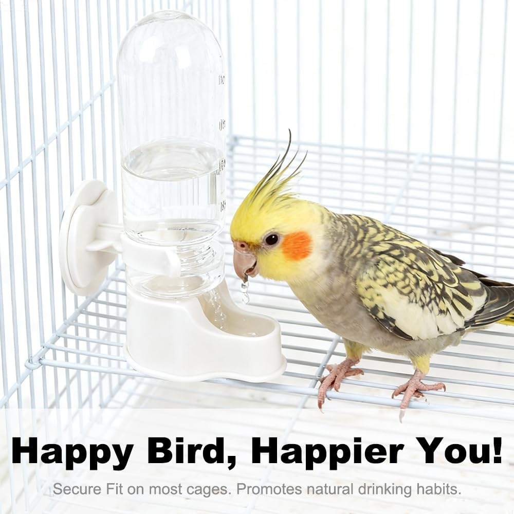 Bird Water Dispenser for Cage, 3.7 FL OZ