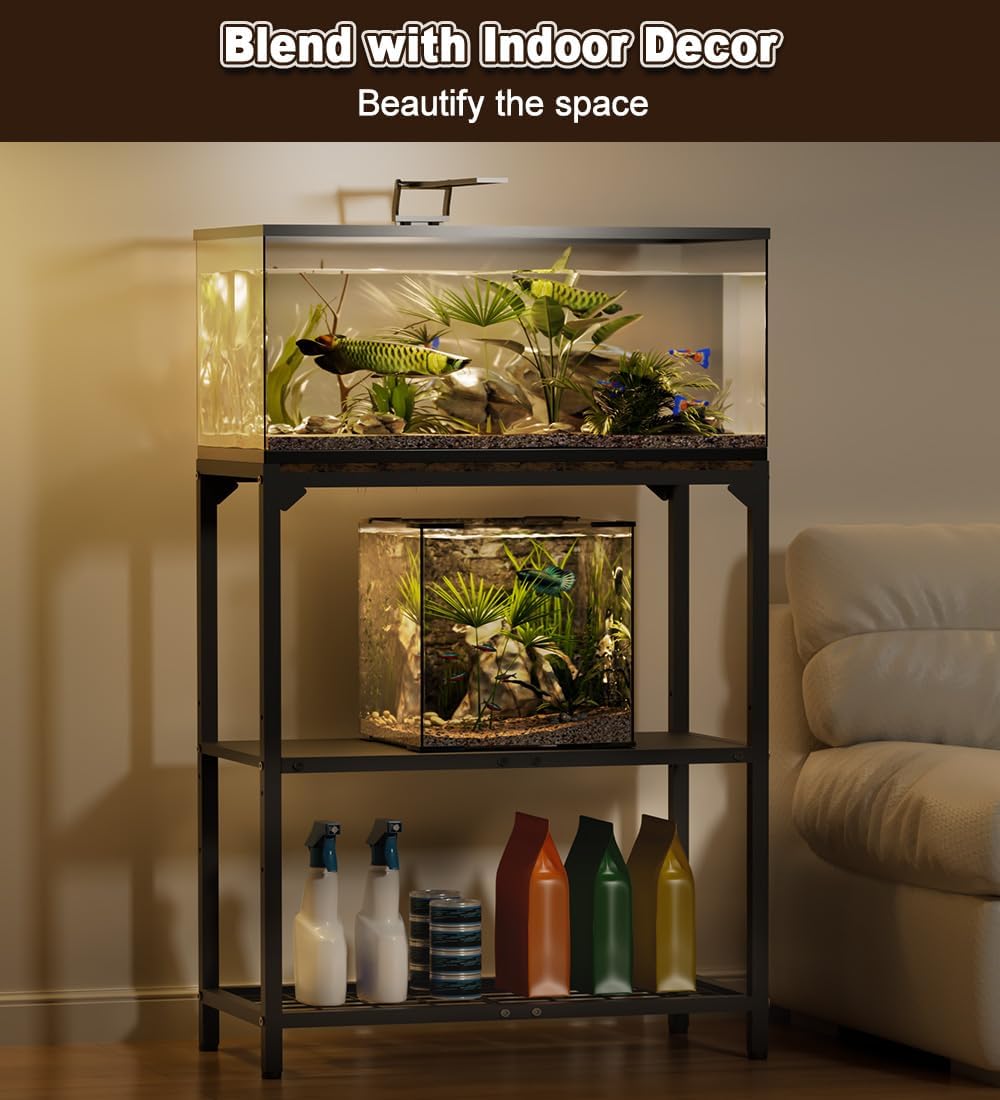 20-30 Gallon Aquarium Stand with 3-Tier Adjustable Storage Shelf