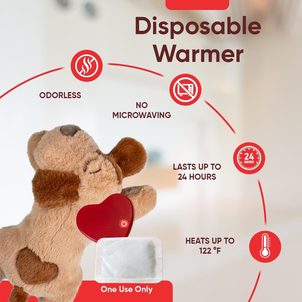 iHeartDogs Heartbeat Puppy Toy - Comfort Cuddler Pillow