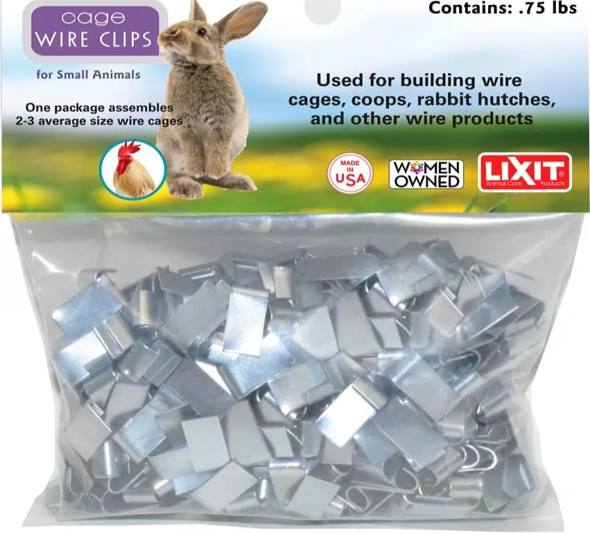 Lixit® Metal Wire J Cage Clips for Assembling and Repairing Rabbit