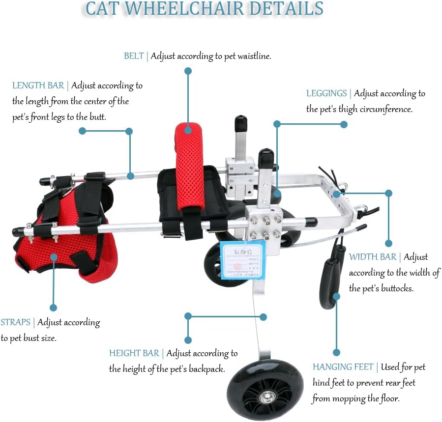 Cat Wheelchair, Newly Upgraded Pet Wheelchair