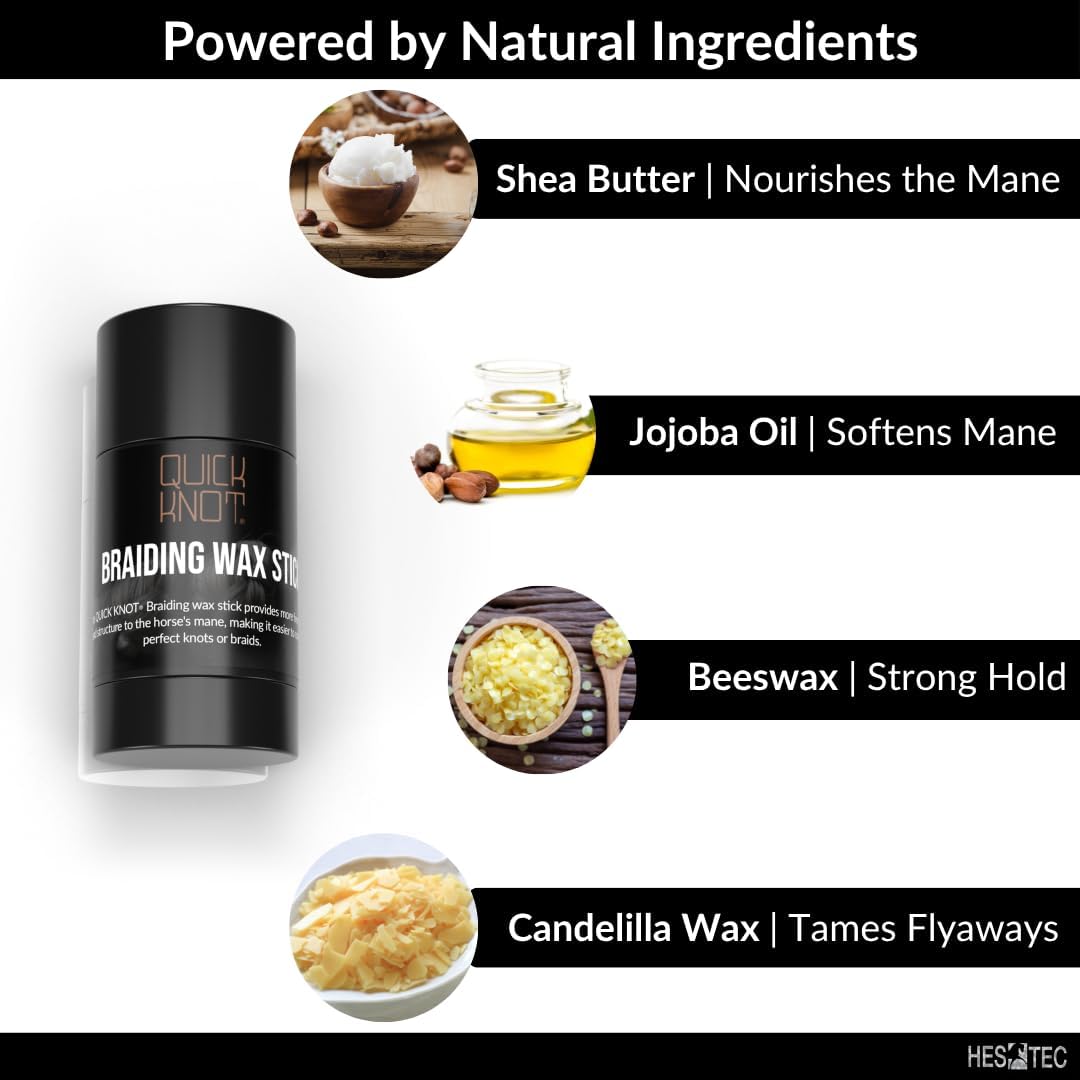 Horse Braiding Wax Stick | Mane Braiding Wax for Horses