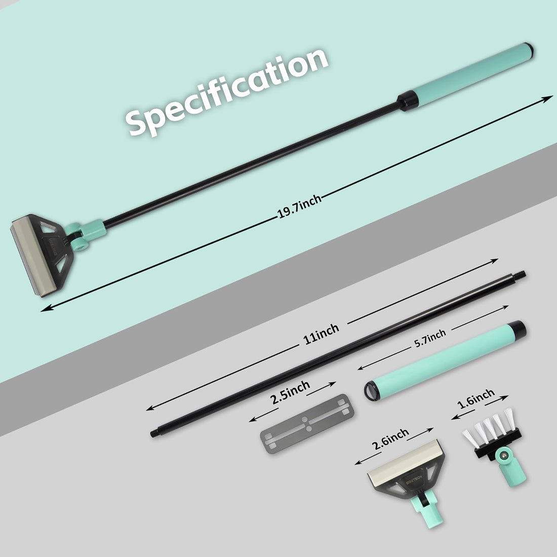 UPETTOOLSAlgae Scraper for Glass Aquariums,2 in 1 Adjustable Algae