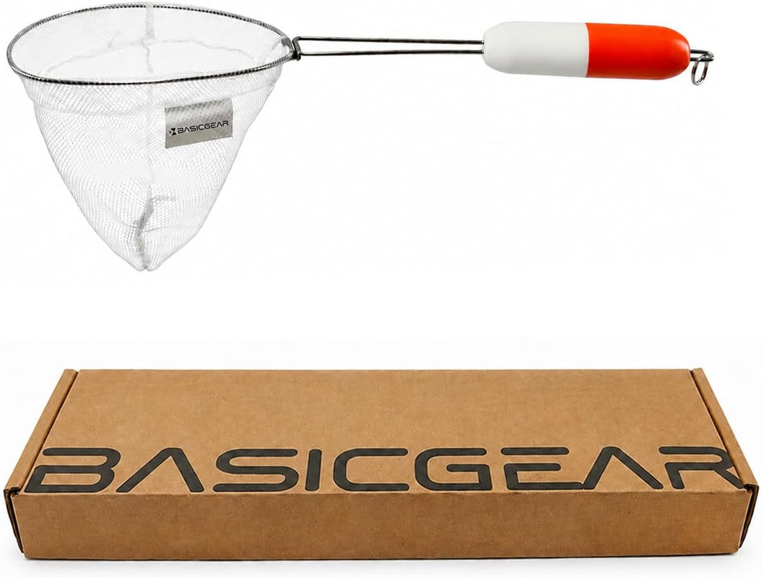 BasicGear Minnow Dip Net, 12 in, Micro Mesh for Bait Bucket