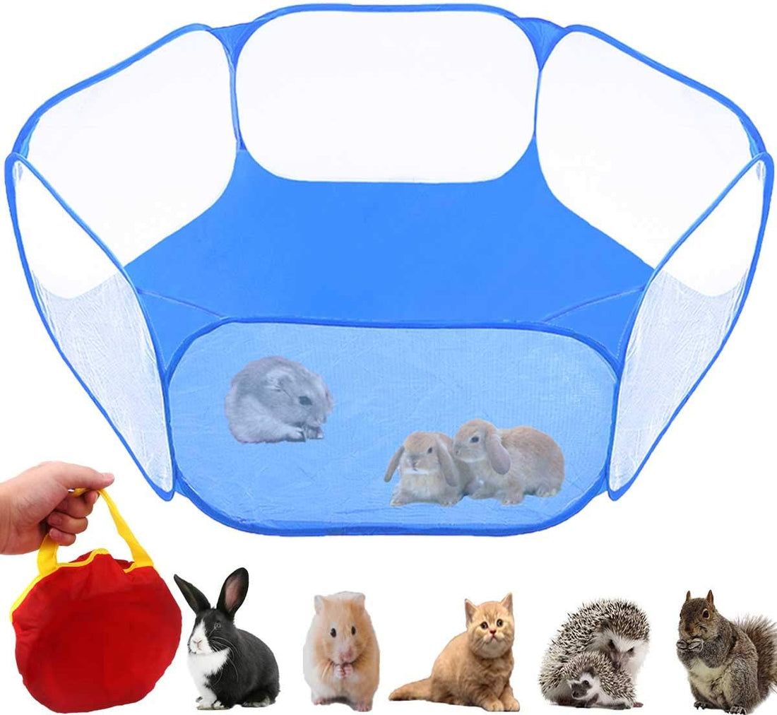 Small Animals Tent,Reptiles Cage,Breathable Transparent Pet Playpen