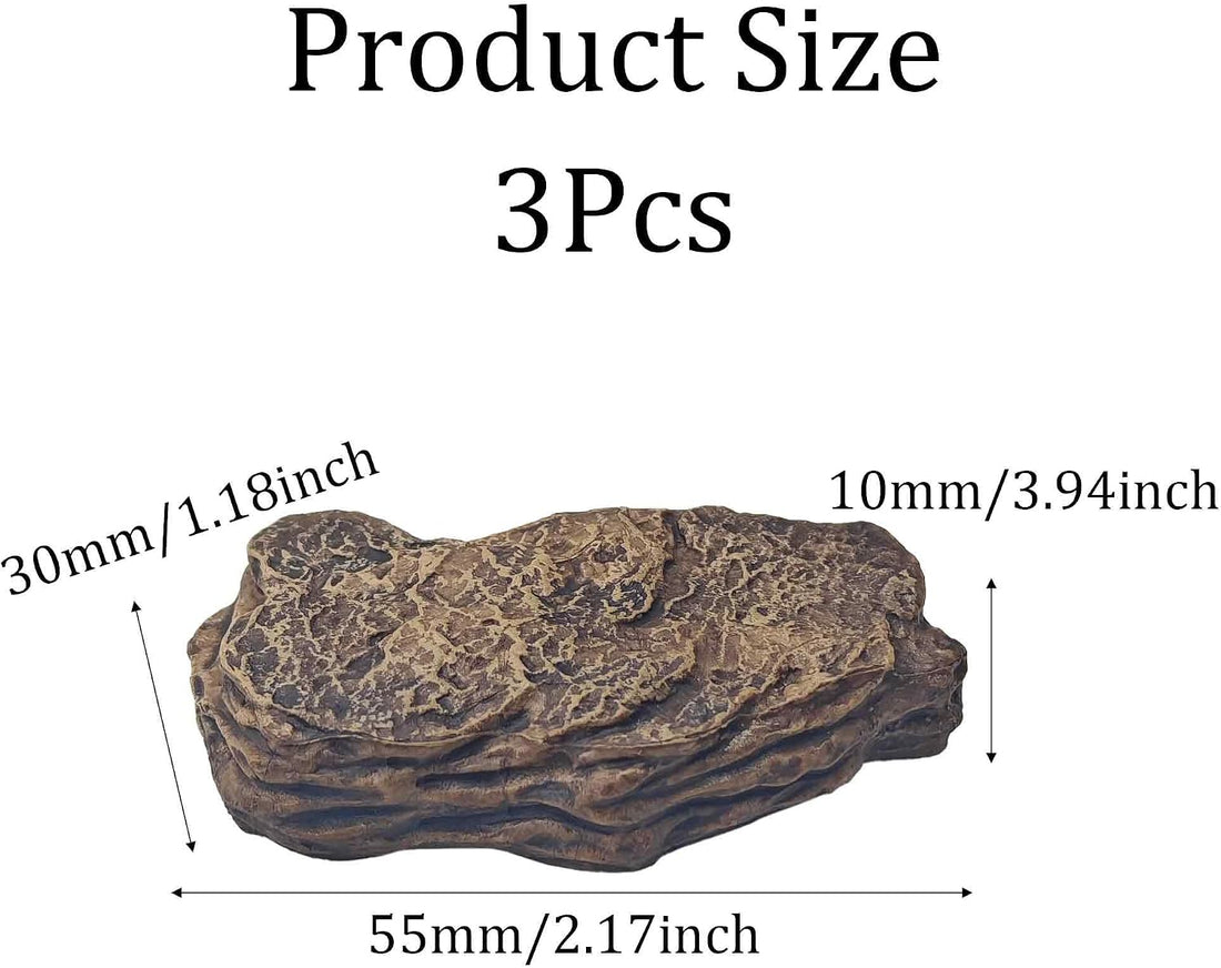 3Pcs Small Slate Rocks, Aquarium Stones