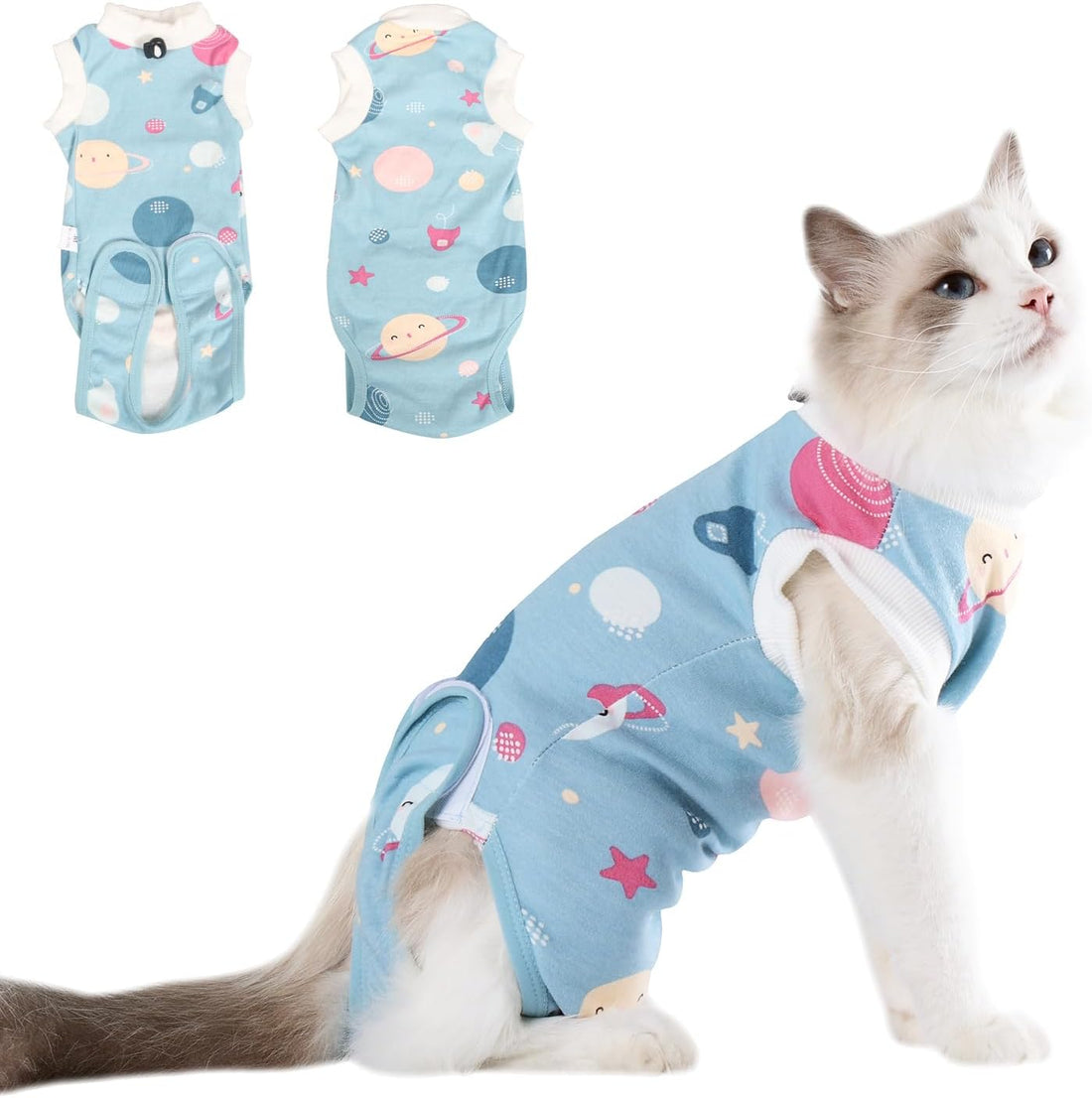 Cat Surgery Recovery Suit, Kitten Anti-Lick Onesie After Spay