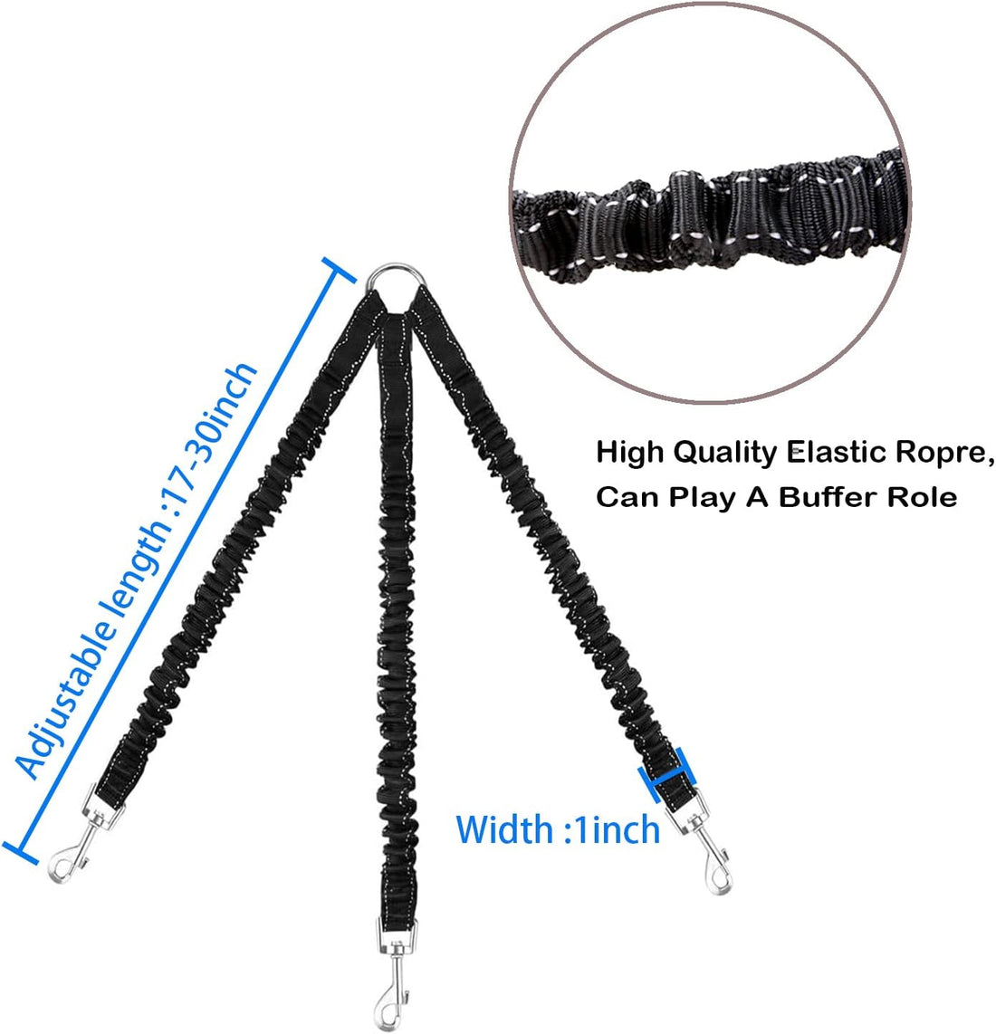 3 Way Dog Leash Coupler Heavy Duty No Pull Multiple Double Tangle
