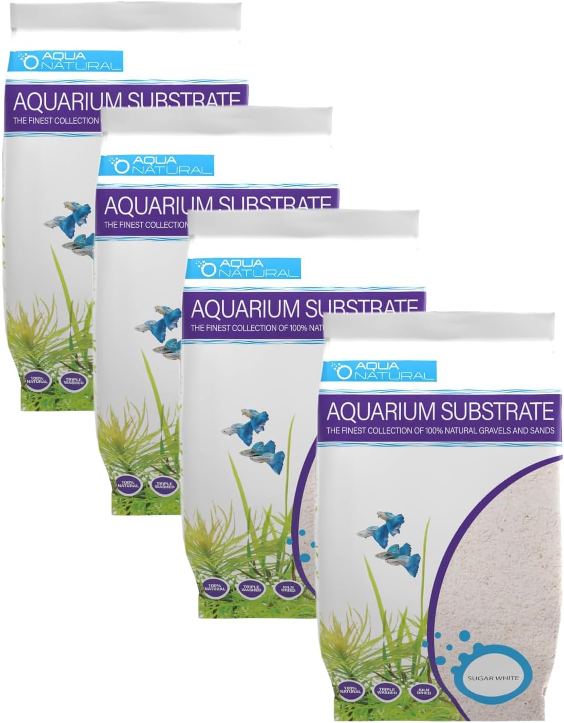 Aqua Natural Substrate, Sugar White Sand, 10lb