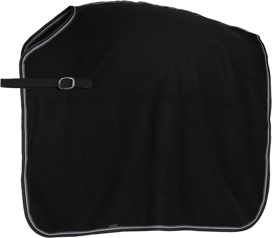 Horze Kiel Fleece Quarter Sheet - Black - Horse