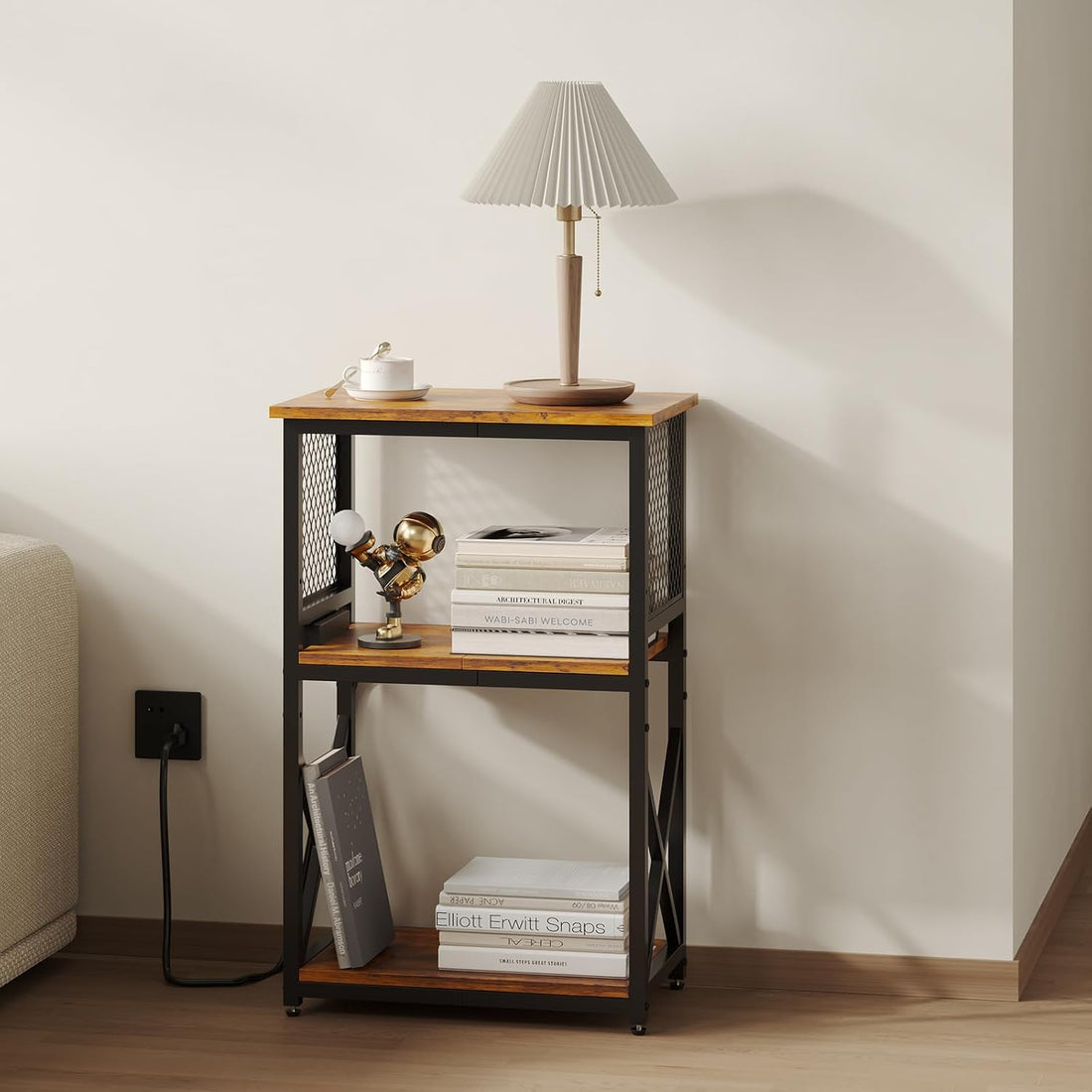 HavenlyYouth 10 Gallon Fish Tank Stand with Power Outlet