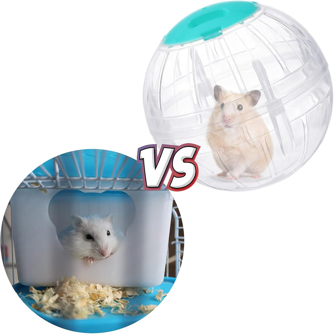 Sumind 2 Pcs Hamster Exercise Ball, 5.7 Inch Guinea Pigs Running Balls