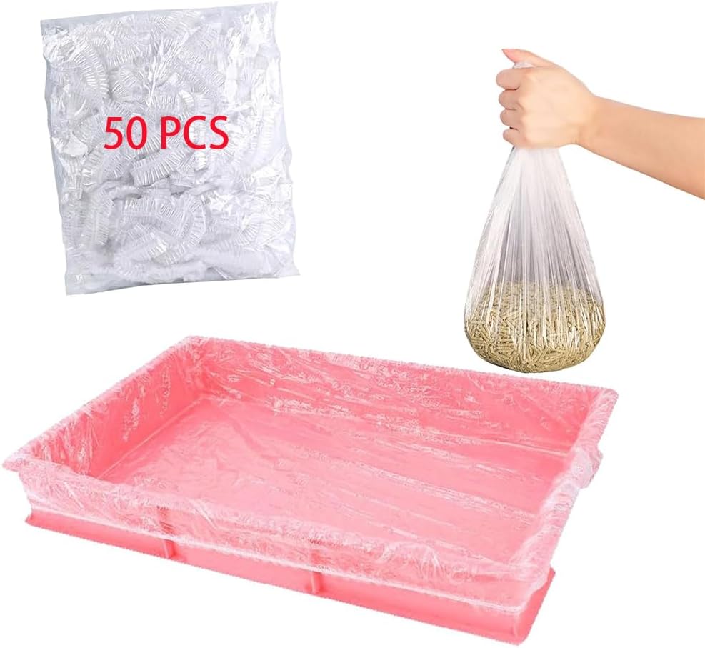 50 Pcs Disposable Rabbit Cage Liner Quick Cleanup Litter Box Liners