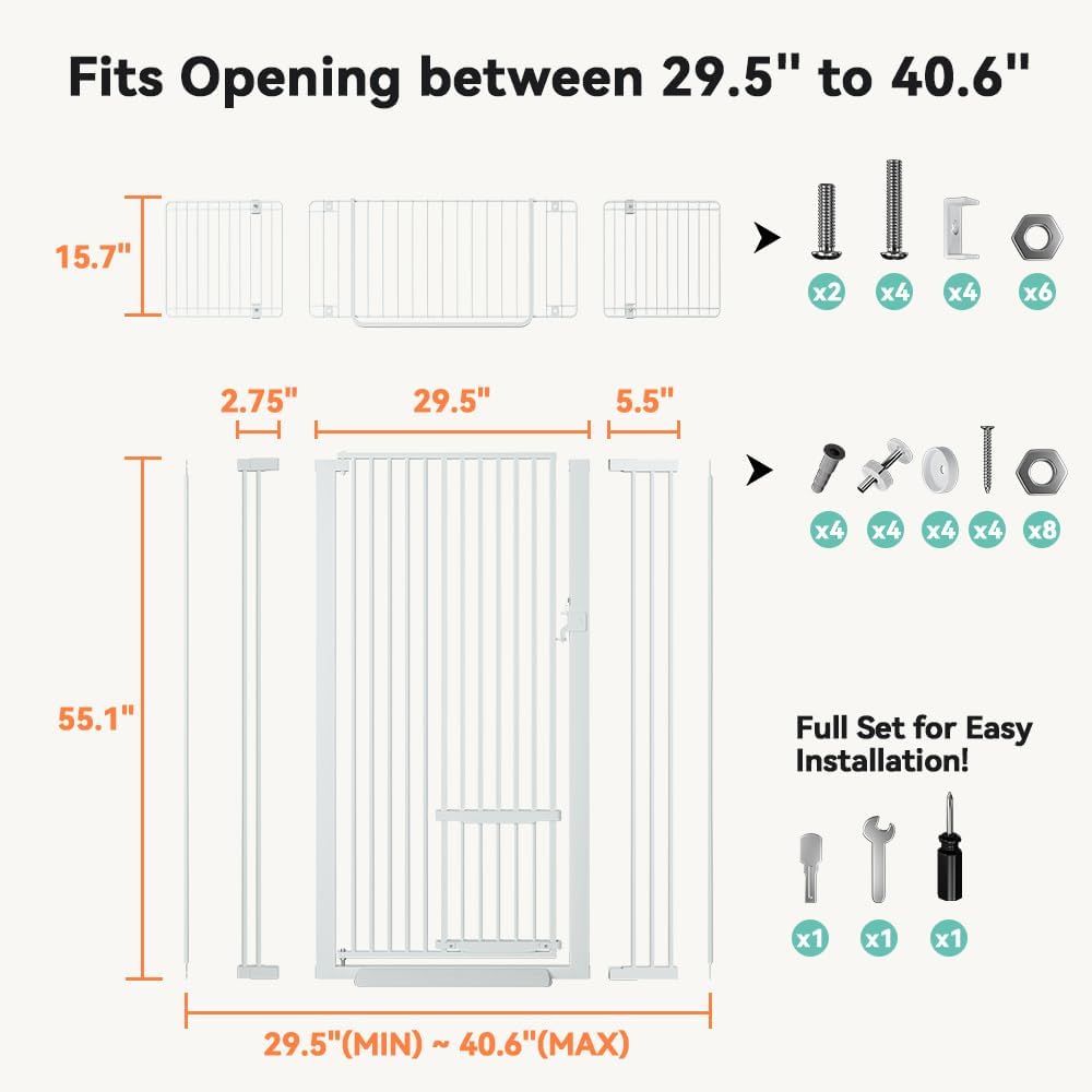 COMOMY 71" Extra Tall Pet Gate