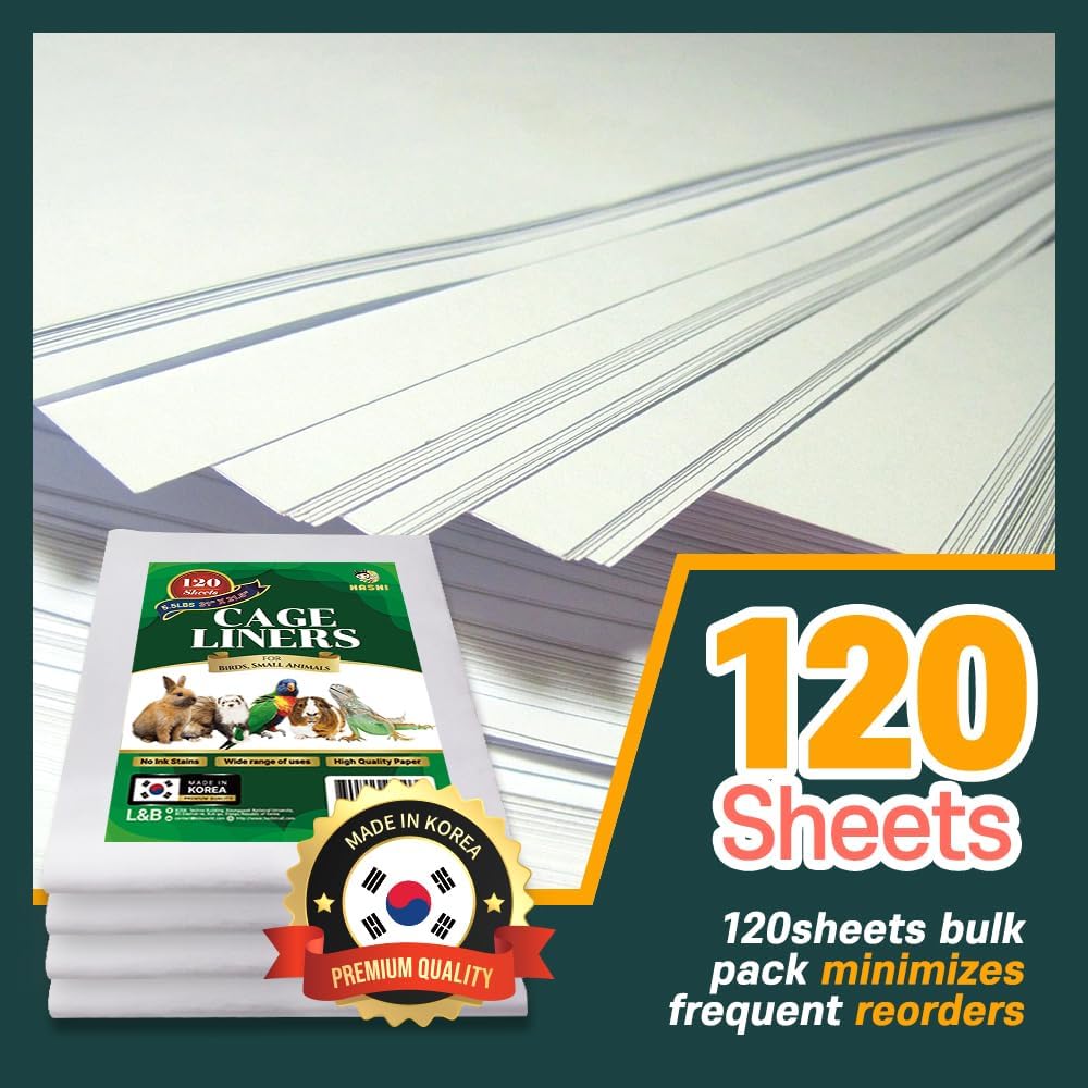 HA SHI 120 Sheets Bird Cage Liners