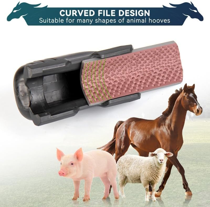Farrier Hoof Rasp File Arc Shape Ergonomic Handle Hoof Trimming Tool