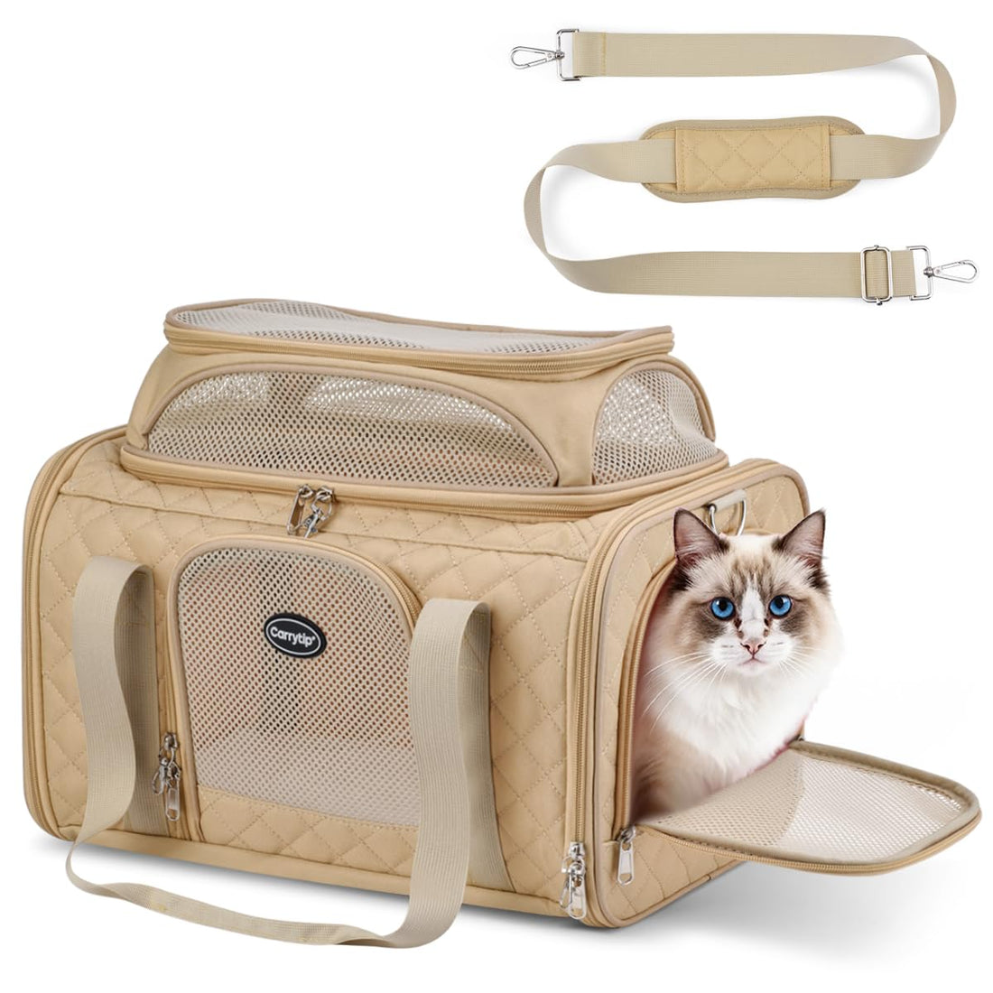CarryTip Cat Carrier Airline Approved 17x11x9.5 Inches