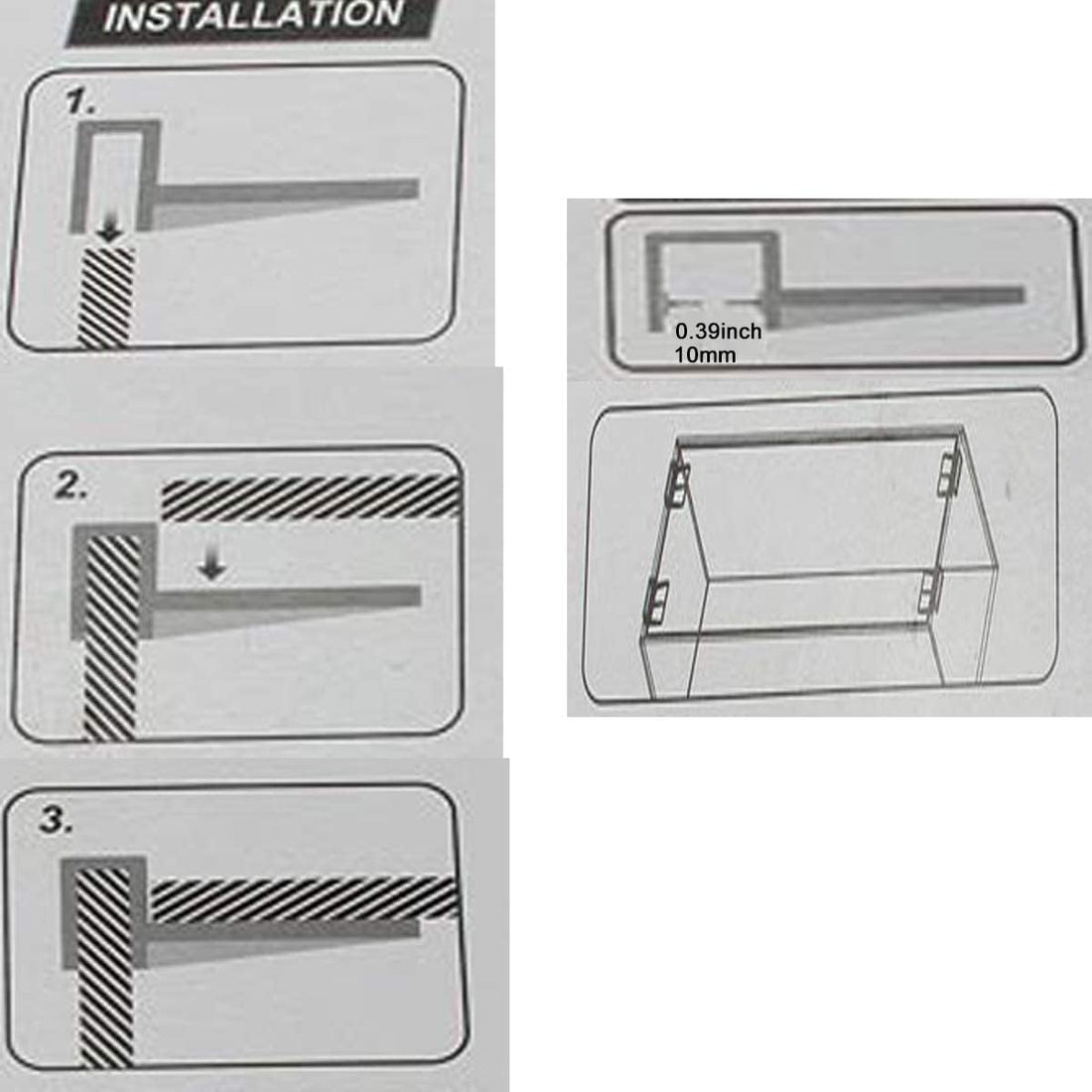 Rimless Aquarium Lid Clips 10mm Thick Acrylic 15 Pieces