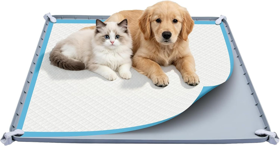 Pee Pad Holder, 24×24 Inch Thickened Silicone Dog Pee Pad Holder Tray
