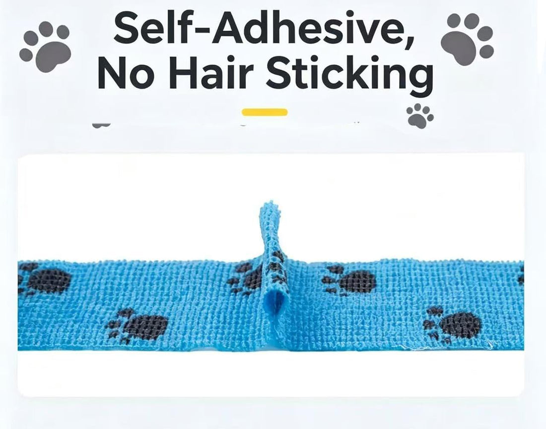 12 Rolls Vet Wrap Cohesive Bandages for Dogs, Cats