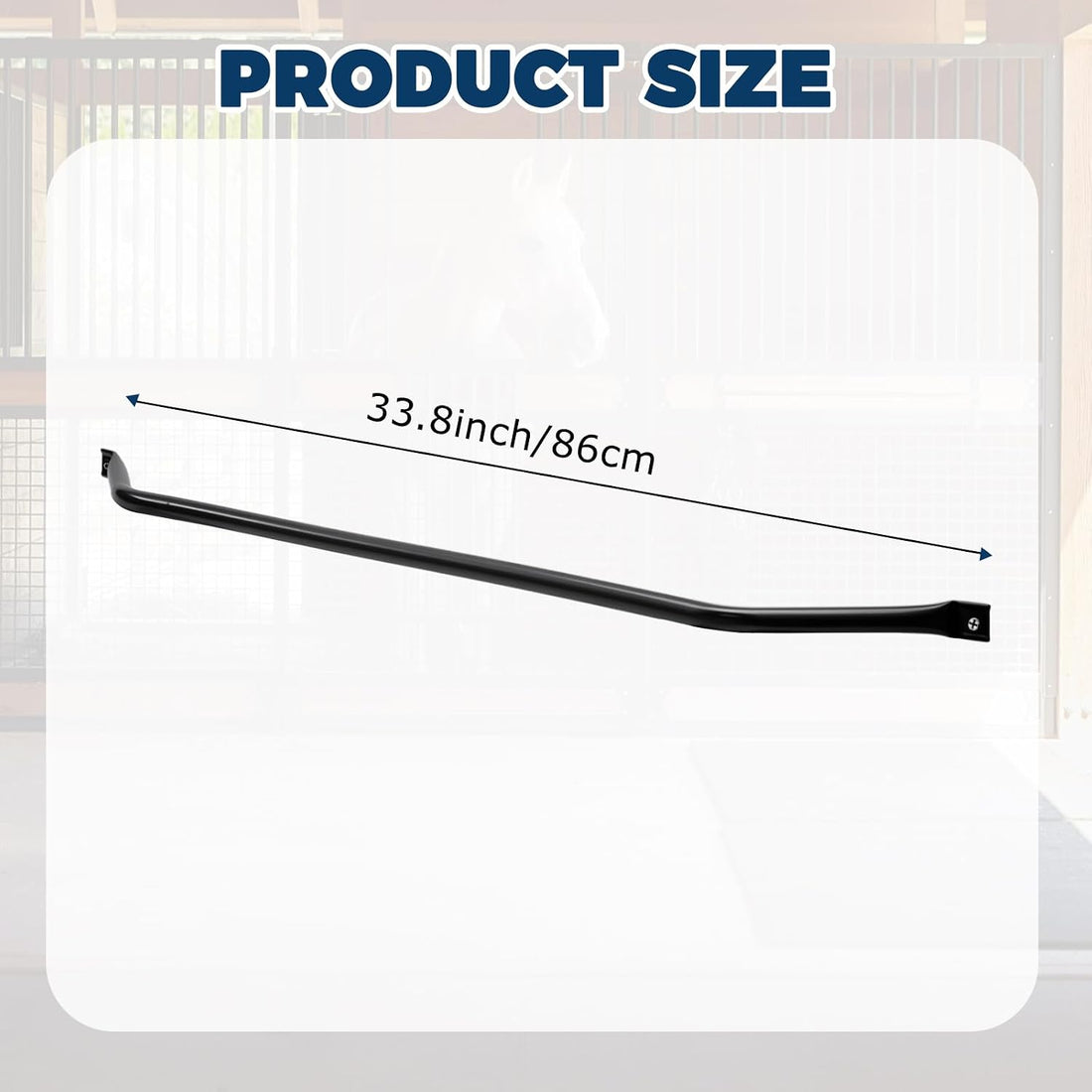 2Pcs Blanket Rack Wall Mounted Removable Horse Blanket Bar, 34 Inch