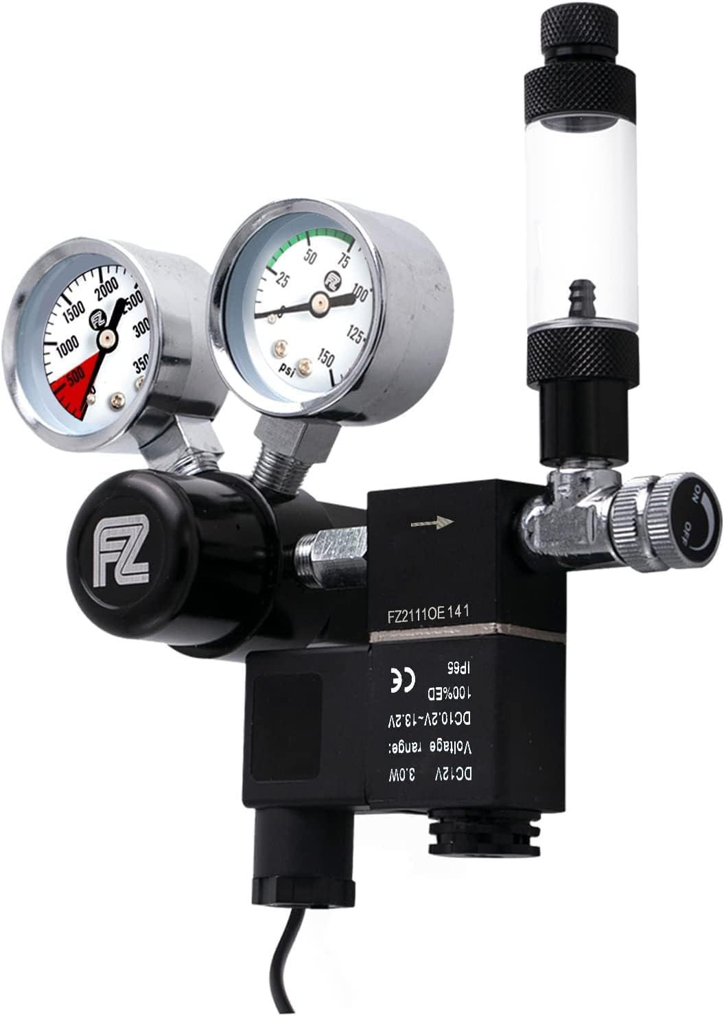 FZONE Aquarium CO2 Regulator for CGA320 Side Open CO2 Cylinder