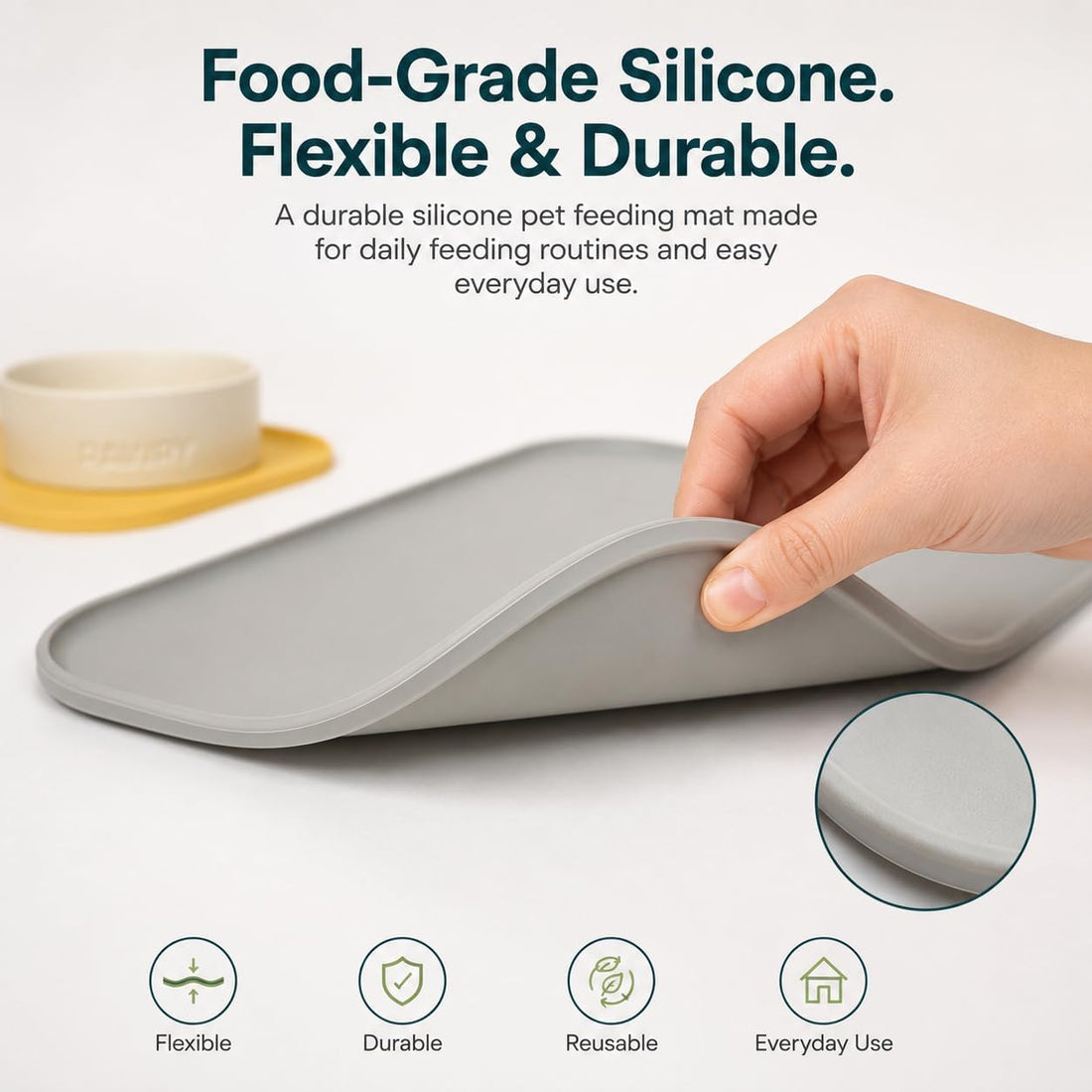 Rawry Silicone Pet Feeding Mat for Dogs & Cats, Small