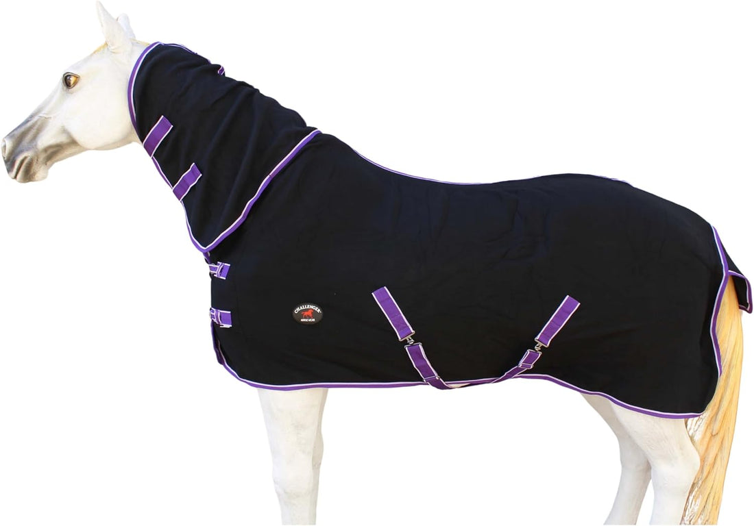 Challenger Horse Sheet Polar Fleece Cooler Exercise Blanket Wicks