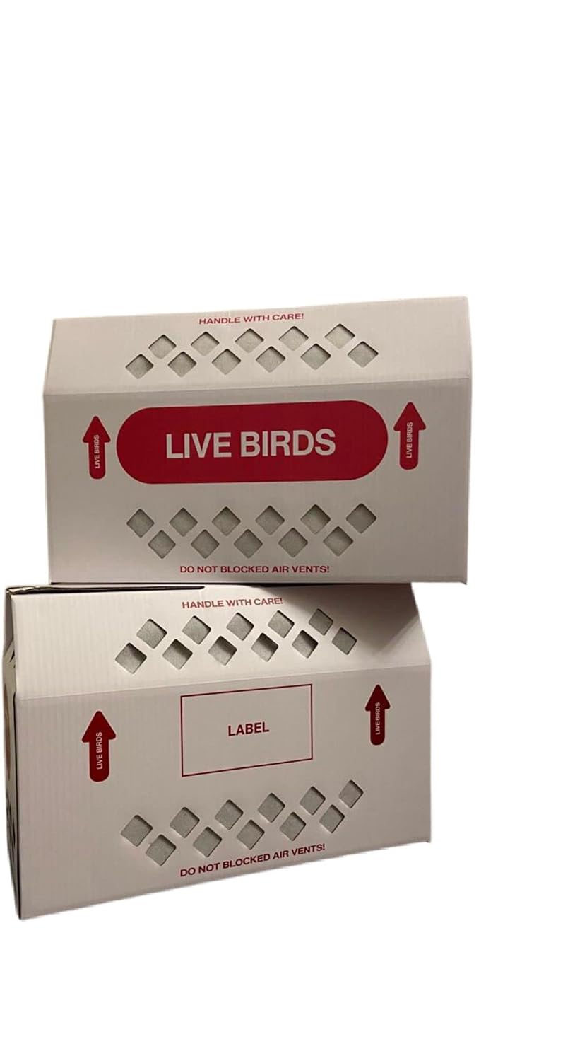 KAHIDJI Live Bird Shipping Box Less Expensive Size 18" x 8" x 12"